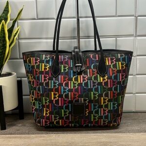 Dooney & Bourke Rainbow Logo Tote! Preowned!!